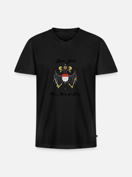 Cologne - my home, honor, pride and loyalty - Men's Premium Organic T-shirt with V-neck - black