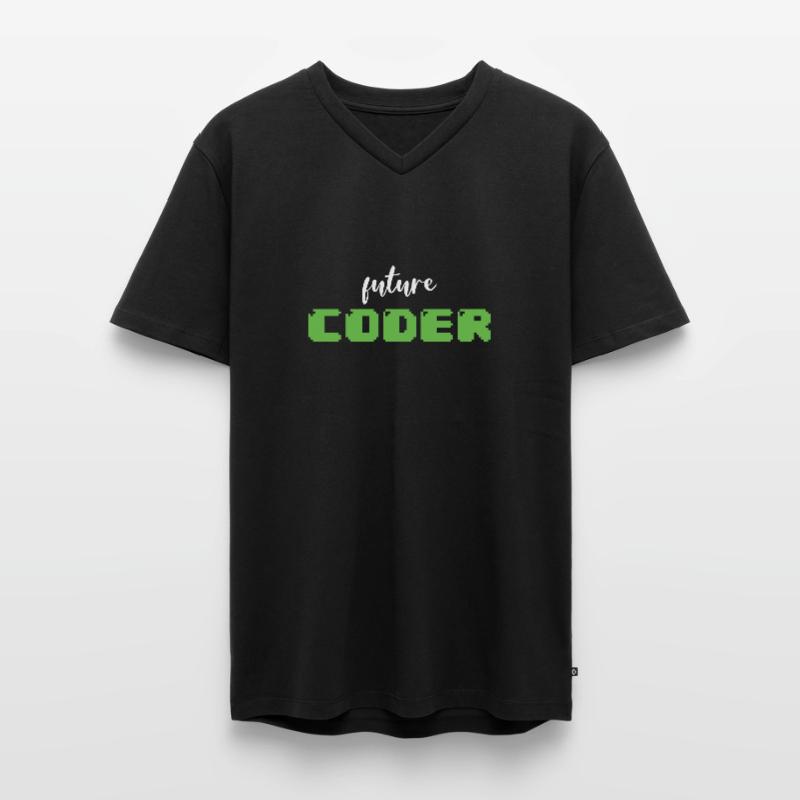 Future Coder Nerdy Programming Männer Premium Bio T-Shirt mit V-Ausschnitt