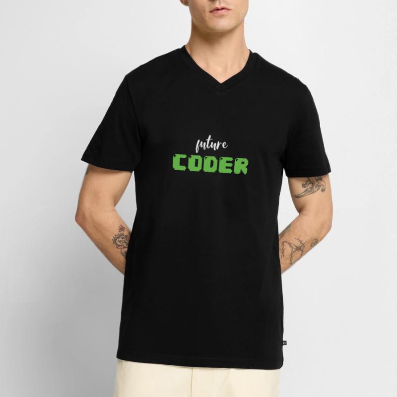 Future Coder Nerdy Programming Männer Premium Bio T-Shirt mit V-Ausschnitt