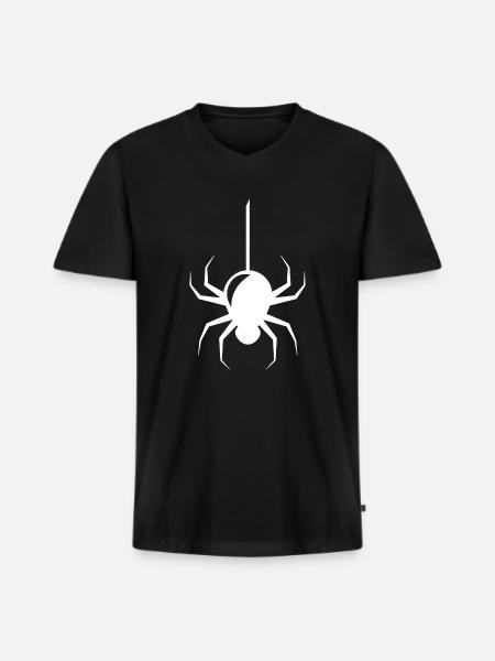 Spider - Men's Premium Organic T-shirt with V-neck - black