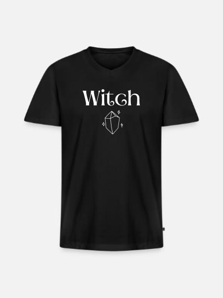 Witch - Men's Premium Organic T-shirt with V-neck - black