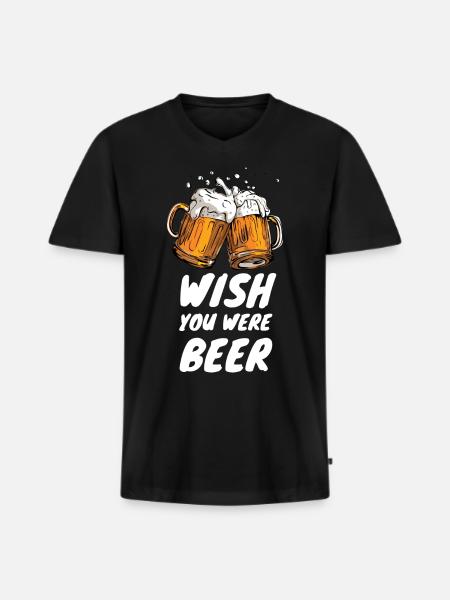 2 Bier-cooler JGA Spruch - Männer Premium Bio T-Shirt mit V-Ausschnitt - Schwarz