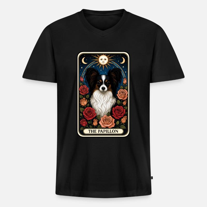 Schmetterling - Männer Premium Bio T-Shirt mit V-Ausschnitt - Schwarz