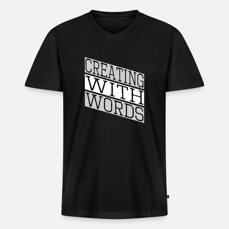 creative thinking self-publishing - Männer Premium Bio T-Shirt mit V-Ausschnitt - Schwarz