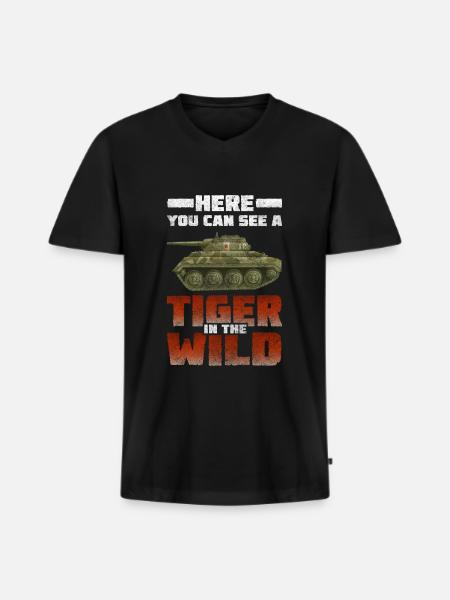 War Panzerkampfwagen Weapons Bundeswehr - Men's Premium Organic T-shirt with V-neck - black