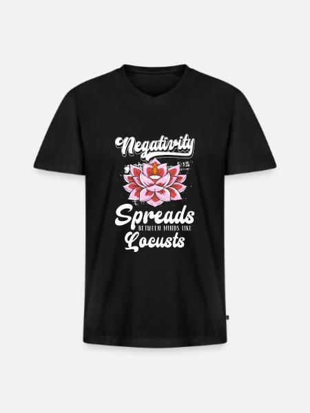 Relaxation Peace Spiritual - Men's Premium Organic T-shirt with V-neck - black