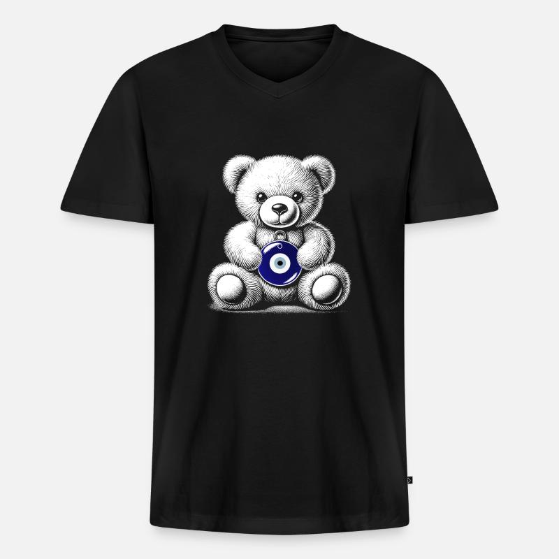 Nazar - Männer Premium Bio T-Shirt mit V-Ausschnitt - Schwarz