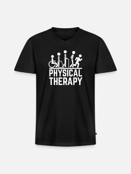 Physiotherapy Physio Physiotherapist Therapist - Men's Premium Organic T-shirt with V-neck - black