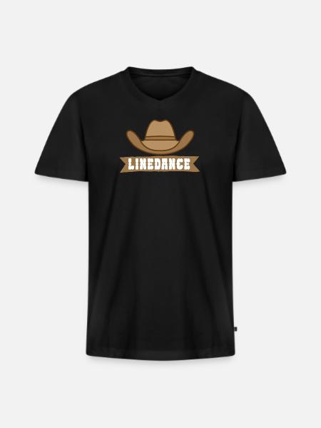 Line dance - Men's Premium Organic T-shirt with V-neck - black