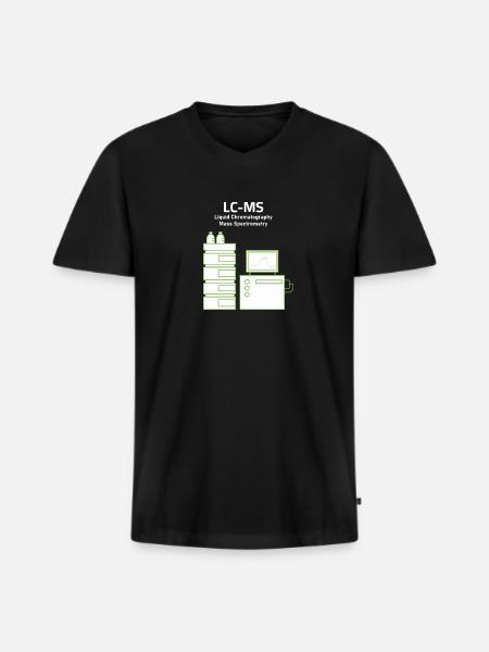 LCMS Liquid Chromatography Mass Spectrometry - Men's Premium Organic T-shirt with V-neck - black