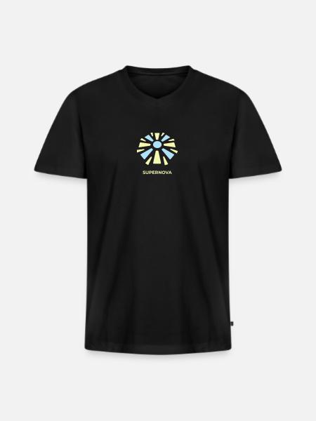 Supernova Astronomy Original Konzept - Männer Premium Bio T-Shirt mit V-Ausschnitt - Schwarz