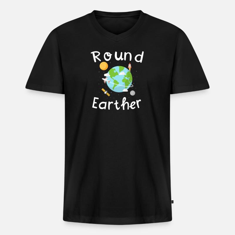 Runderdler - Männer Premium Bio T-Shirt mit V-Ausschnitt - Schwarz