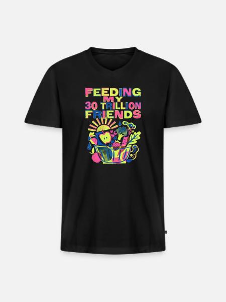 30 Trillion Friends Nutrition - Men's Premium Organic T-shirt with V-neck - black