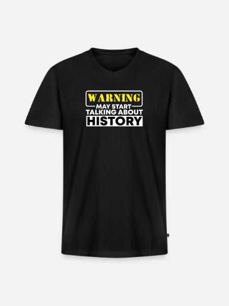 Historian history - Men's Premium Organic T-shirt with V-neck - black