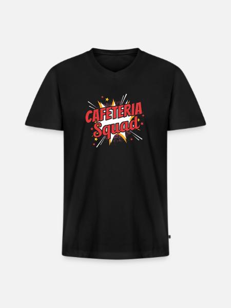 Cafeteria-Kader - Männer Premium Bio T-Shirt mit V-Ausschnitt - Schwarz