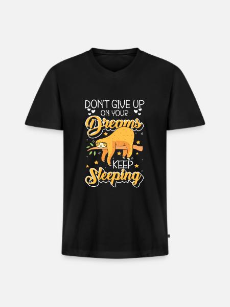 Sloth Cozy Trailer - Men's Premium Organic T-shirt with V-neck - black