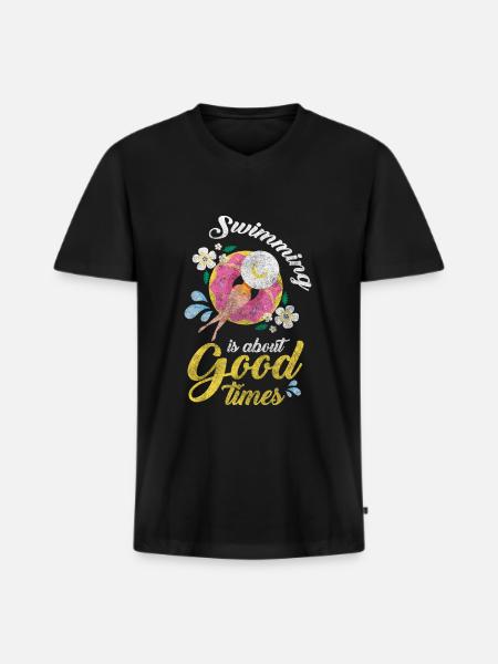 Pool Party Celebration Summer Friends - Men's Premium Organic T-shirt with V-neck - black