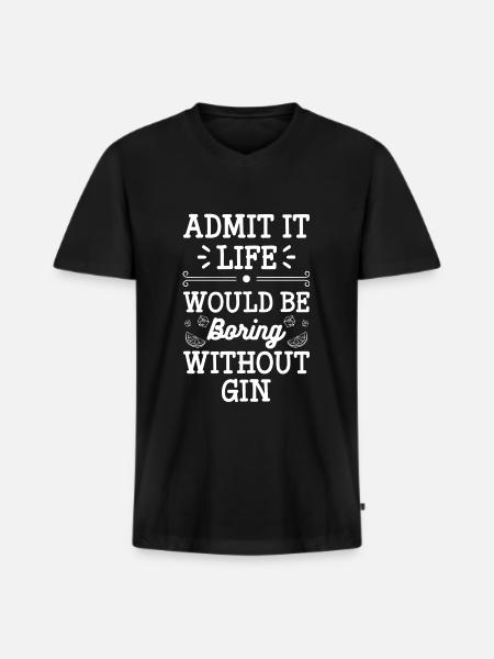 Gin Drinks Flavor - Men's Premium Organic T-shirt with V-neck - black