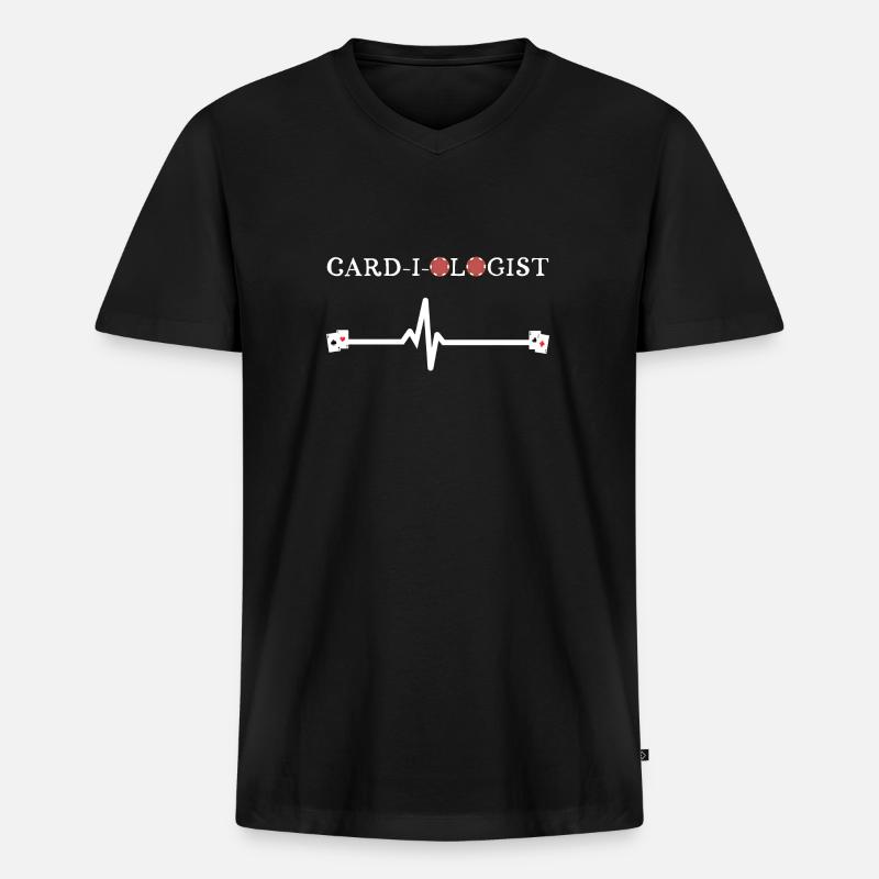 Kartenlegerin - Männer Premium Bio T-Shirt mit V-Ausschnitt - Schwarz