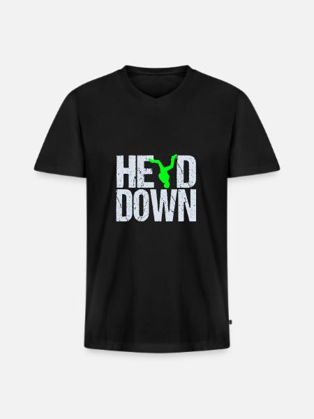 Skydiving, skyive, freefly, parachute - Men's Premium Organic T-shirt with V-neck - black