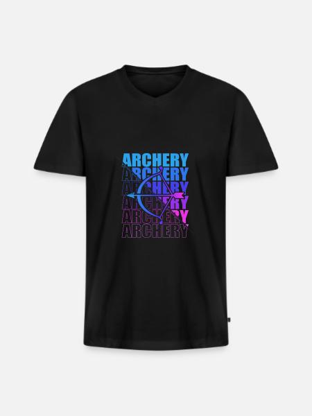 Archery Archer Archery Bow - Men's Premium Organic T-shirt with V-neck - black