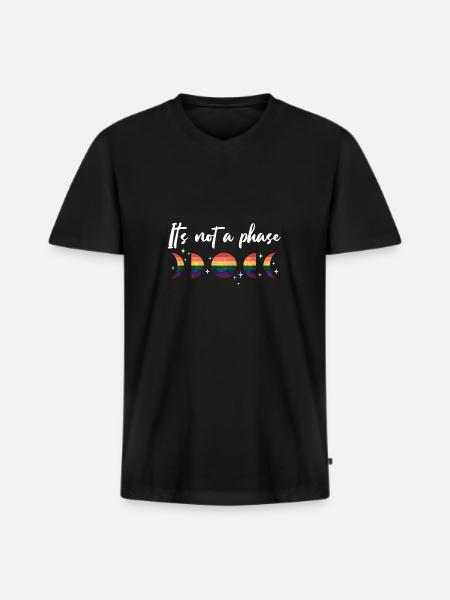 LGBTQIA+ Lesbians, Gays, Equality - Men's Premium Organic T-shirt with V-neck - black