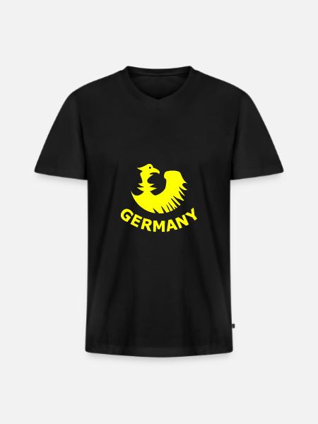 The power from Germany - Men's Premium Organic T-shirt with V-neck - black