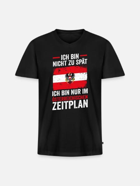 Austrians Austria - Men's Premium Organic T-shirt with V-neck - black