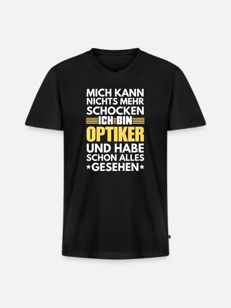 Opticien non choquable - T-shirt encolure en V Premium bio Homme - noir