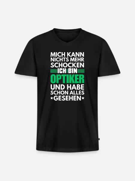 Opticien non choquable - T-shirt encolure en V Premium bio Homme - noir