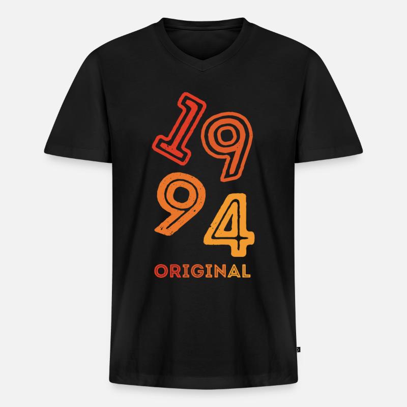1994 Original - Männer Premium Bio T-Shirt mit V-Ausschnitt - Schwarz