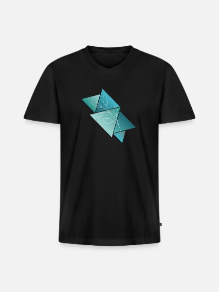 Triangleplant - Men's Premium Organic T-shirt with V-neck - black