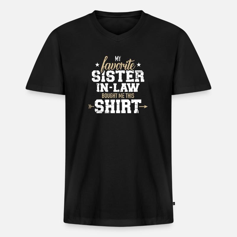 Schwägerin - Männer Premium Bio T-Shirt mit V-Ausschnitt - Schwarz