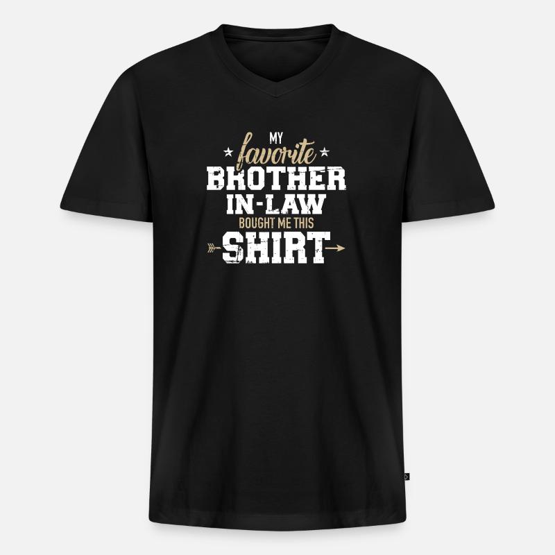Schwager - Männer Premium Bio T-Shirt mit V-Ausschnitt - Schwarz