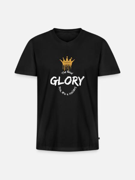 The Real Glory - Men's Premium Organic T-shirt with V-neck - black