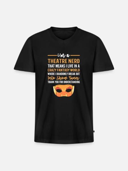 Theatre - Men's Premium Organic T-shirt with V-neck - black