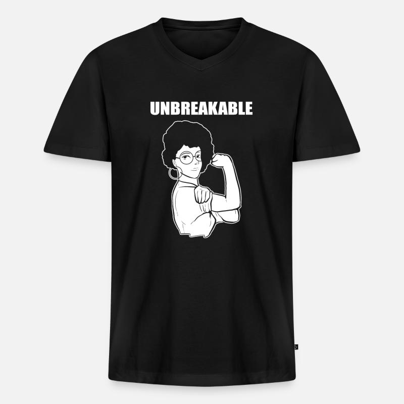 Afro Latina - Männer Premium Bio T-Shirt mit V-Ausschnitt - Schwarz