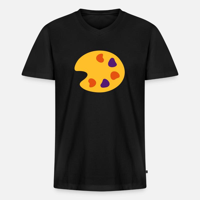 Farbe Maler - Männer Premium Bio T-Shirt mit V-Ausschnitt - Schwarz