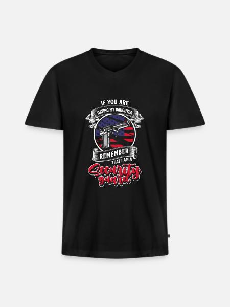 Security Security guard Bouncer - Men's Premium Organic T-shirt with V-neck - black