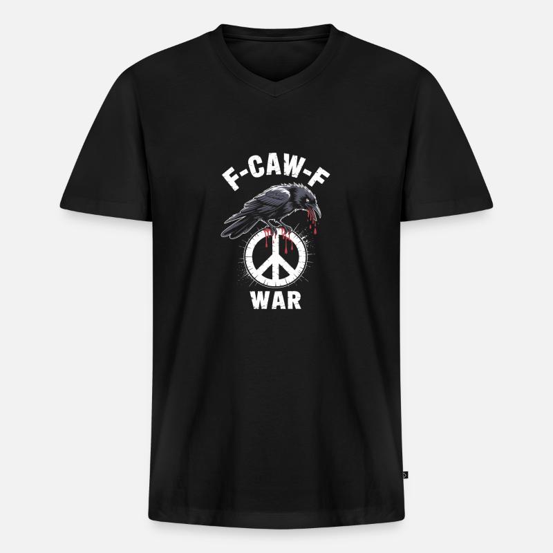 FCAWF War - Männer Premium Bio T-Shirt mit V-Ausschnitt - Schwarz