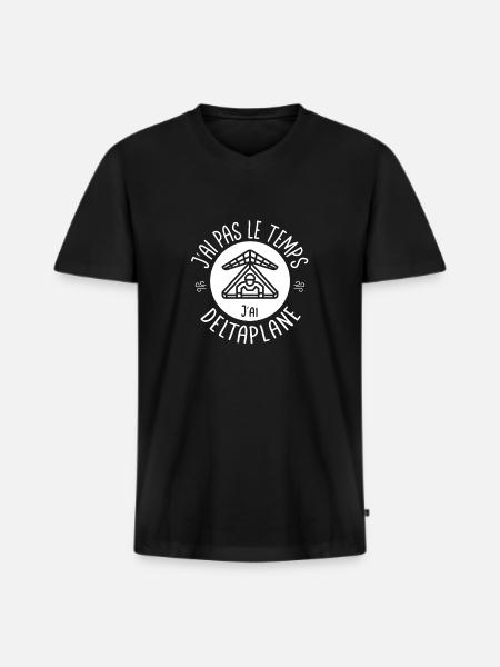 I ain't got time I got hang gliding - Men's Premium Organic T-shirt with V-neck - black