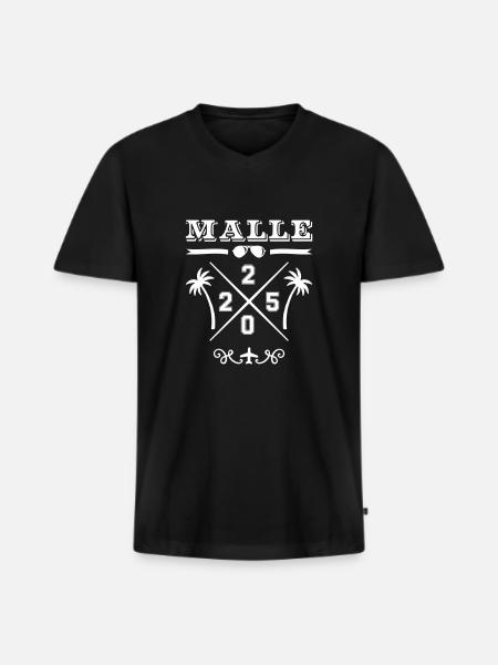 Malle 2025 Majorca - Men's Premium Organic T-shirt with V-neck - black