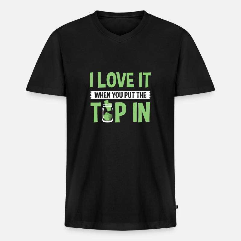 Barman Cocktail Bartender Barkeeper - Männer Premium Bio T-Shirt mit V-Ausschnitt - Schwarz