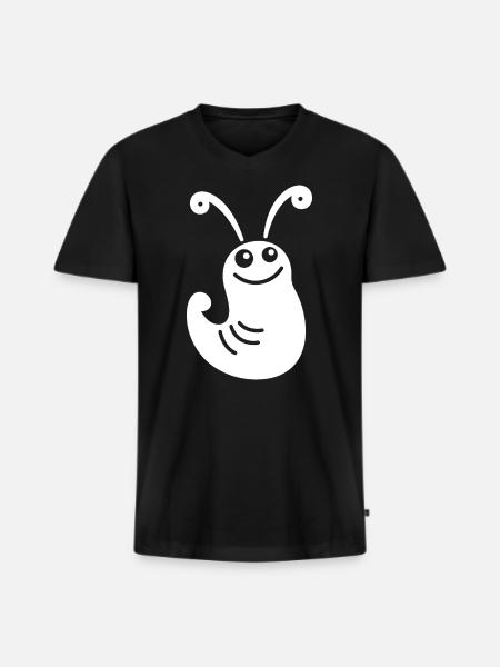 Slug 4 - Men's Premium Organic T-shirt with V-neck - black