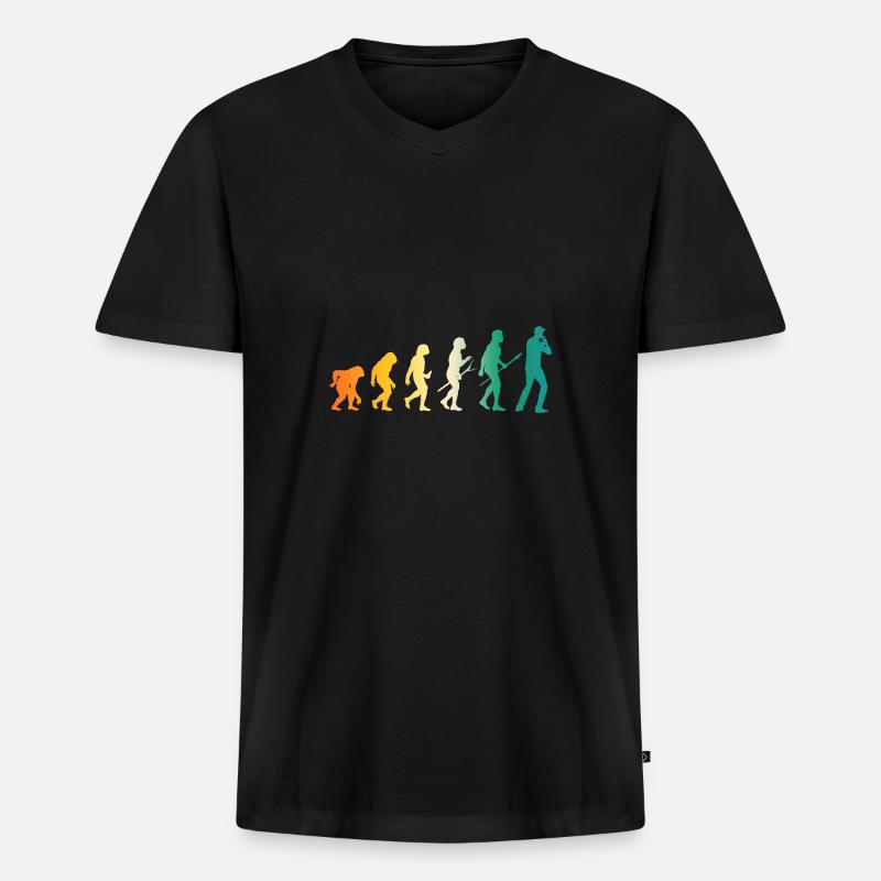 Harmonica Evolution Harmonica - Men's Premium Organic T-shirt with V-neck - black