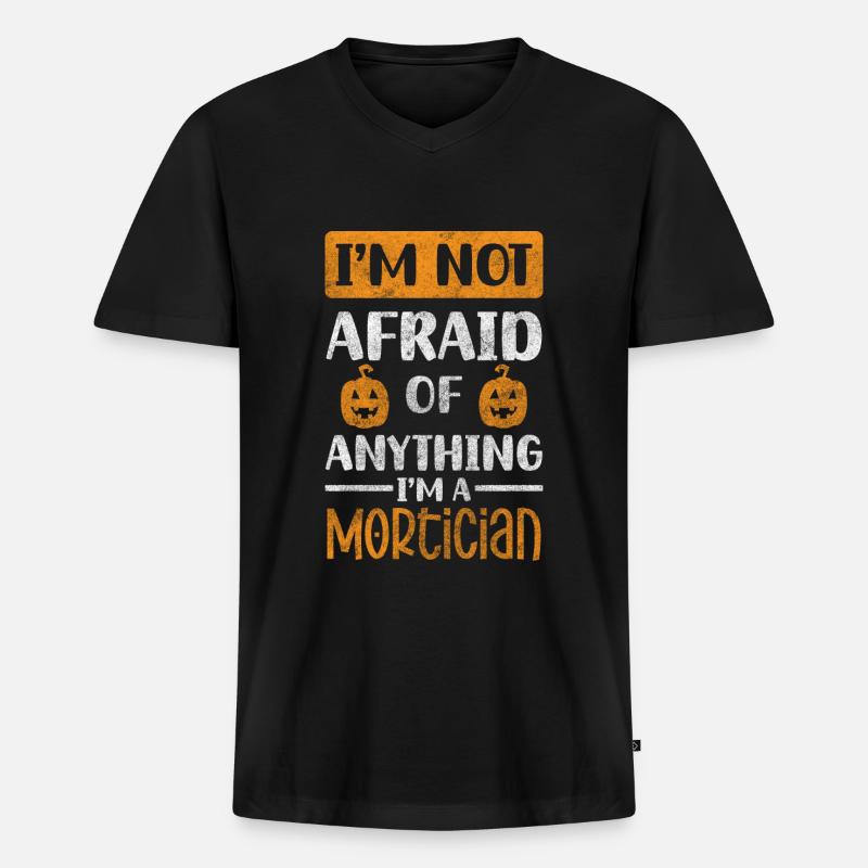 Bestattung Beruf Sarg - Männer Premium Bio T-Shirt mit V-Ausschnitt - Schwarz