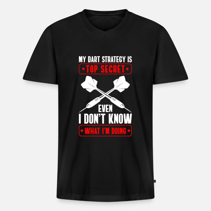Dartscheibe Game Bullseye Wettkampf - Männer Premium Bio T-Shirt mit V-Ausschnitt - Schwarz