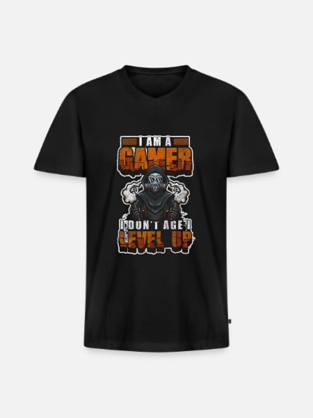 Zocker Spieler Legende Streaming - Männer Premium Bio T-Shirt mit V-Ausschnitt - Schwarz