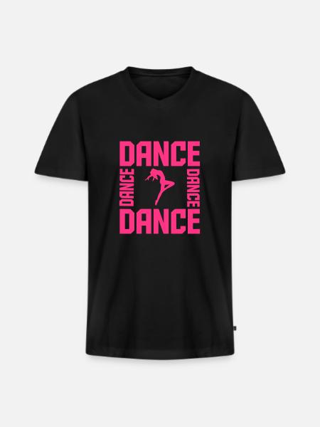Dance - Men's Premium Organic T-shirt with V-neck - black