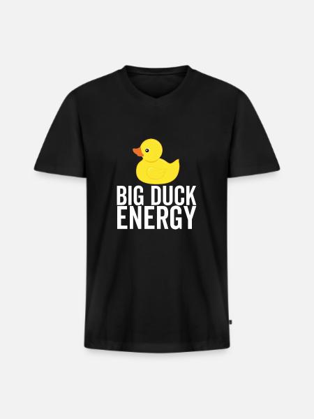 Big Duck Energy - Men's Premium Organic T-shirt with V-neck - black